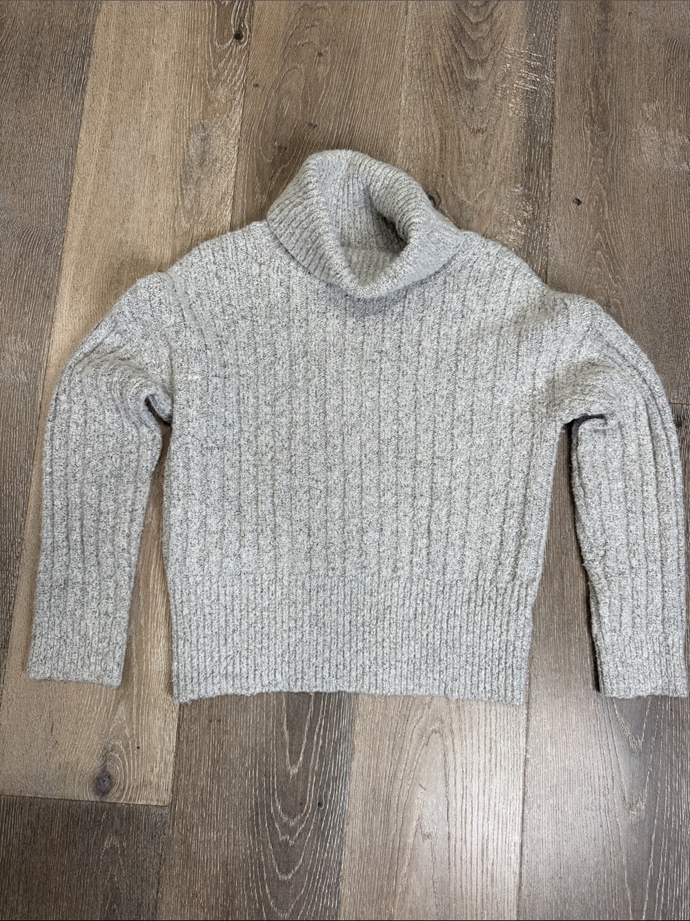 William Rast Ribbed Turtleneck Sweater - Heather Gray 0752